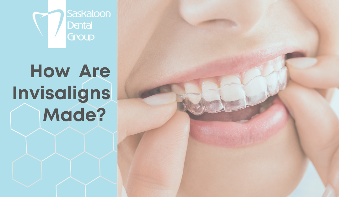 How are Invisaligns Made picture of woman putting an Invisalign in her mouth.